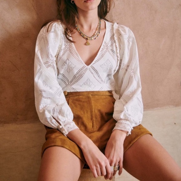 NWT sezane Lauren blouse 36 - Picture 3 of 5